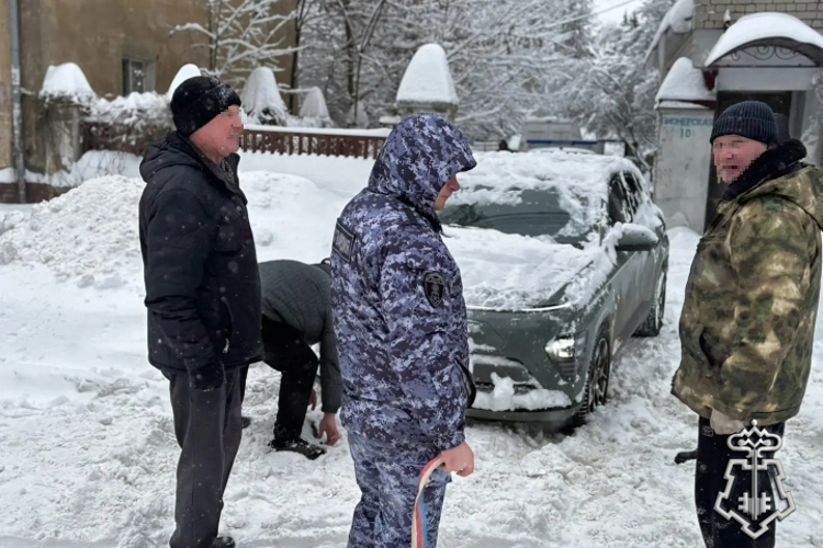 В Тамбове росгвардейцы помогли жителям справиться с затруднительными ситуациями на дороге из-за непогоды