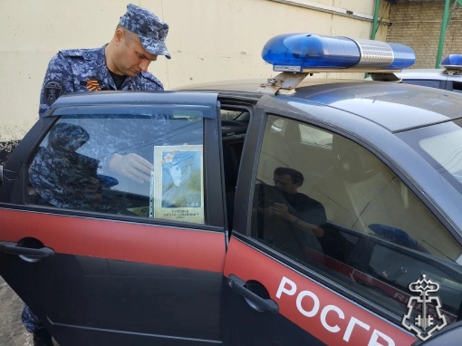 Сотрудники Росгвардии присоединились ко Всероссийской акции «Бессмертный автополк» в Тамбовской области